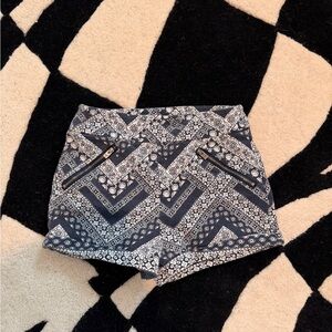 Hollister- Patterned Navy Bandana-Print Women's Shorts